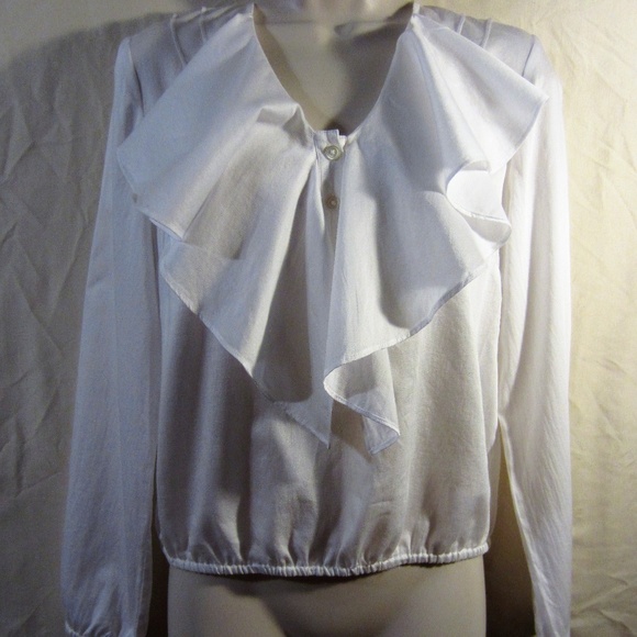 Banana Republic Tops - Banana Republic White Blouse with frill, size S